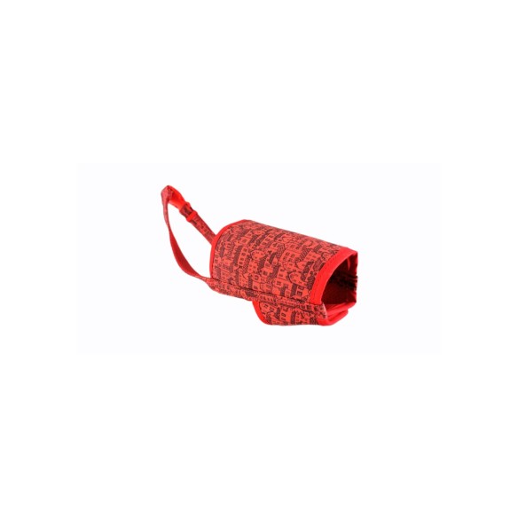 Muzzle Deluxe Casitas Rojas T-M - Confort et Style pour votre Animal de Compagnie