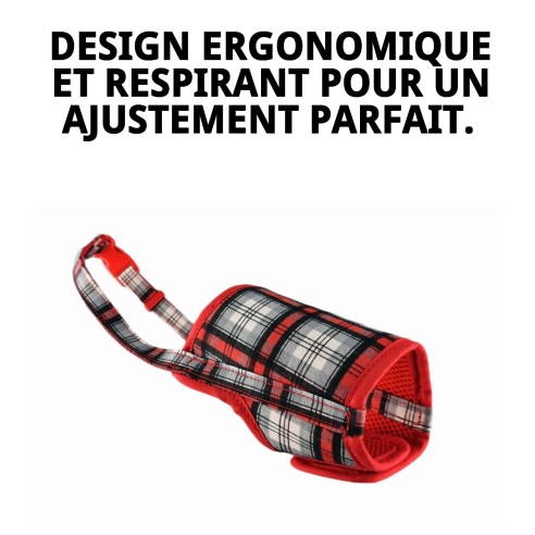 Muzzle Deluxe Écossais T-S : Confort et Style pour votre Animal de Compagnie