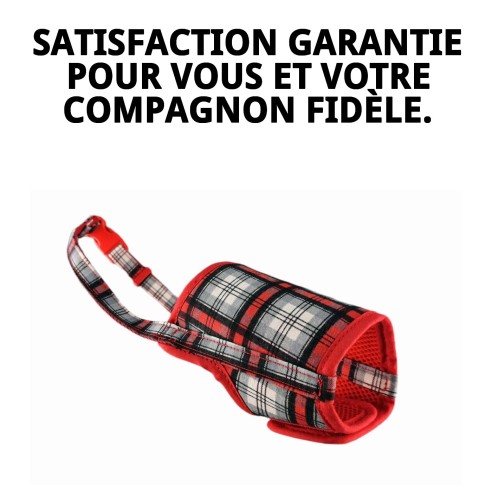 Muzzle Deluxe Écossais T-S : Confort et Style pour votre Animal de Compagnie