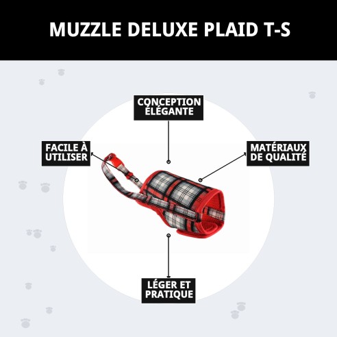 Muzzle Deluxe Écossais T-S : Confort et Style pour votre Animal de Compagnie