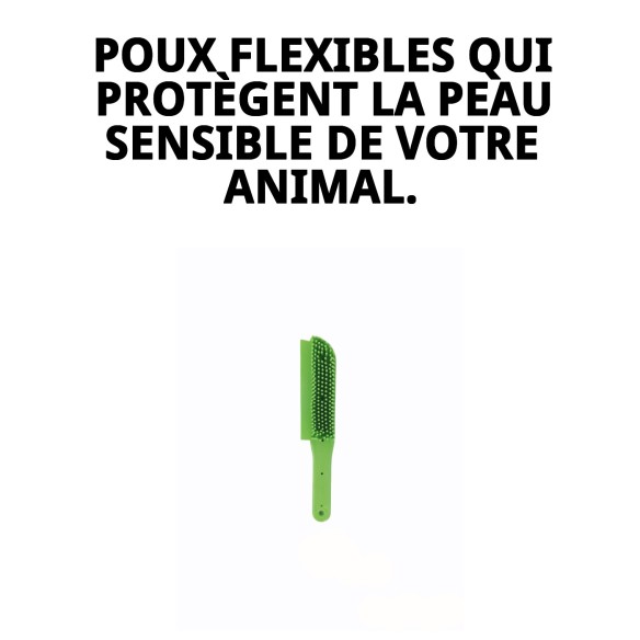 Brosse en silicone multi-usages pour chiens et chats 26 cm