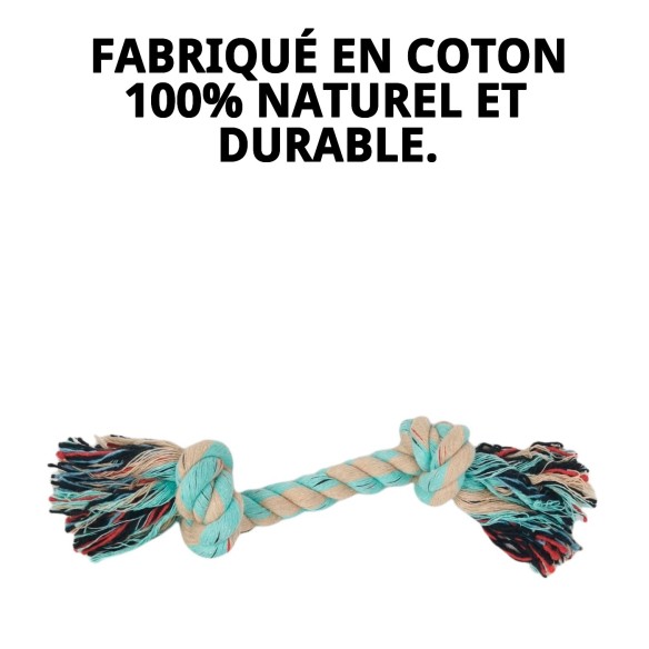 Mordeur en Sisal Avocat 2 Nœuds : Amusement et Soin Dentaire