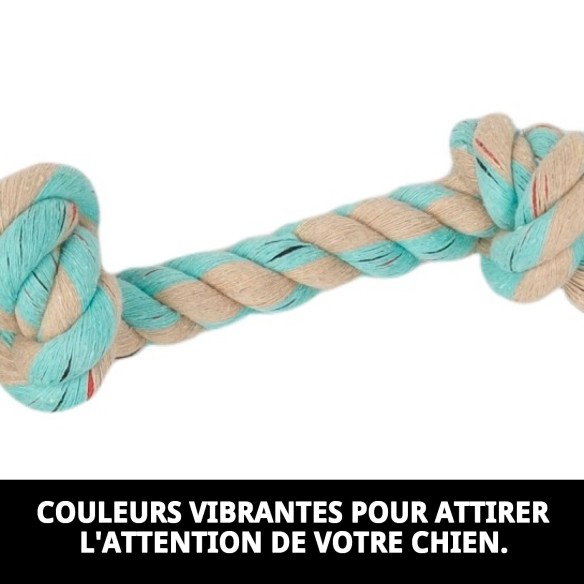 Mordeur en Sisal Avocat 2 Nœuds : Amusement et Soin Dentaire