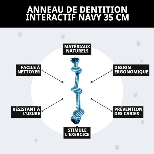 Mordeur interactif Navy 35 cm : Amusement et santé dentaire