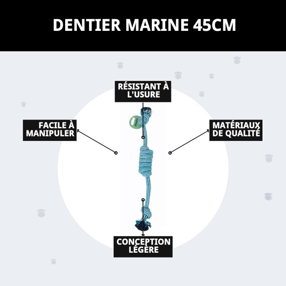 Mordeur Dentaire Navy 45cm : Jouet Idéal pour Votre Chien