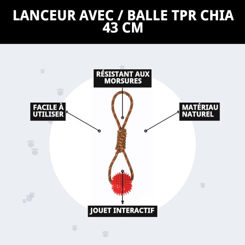 Lanceur avec Balle TPR pour Chiens - Jouet Amusant et Écologique