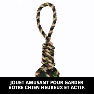 Mordeur en forme de balle Animalprint 33 cm pour chiens heureux. 2