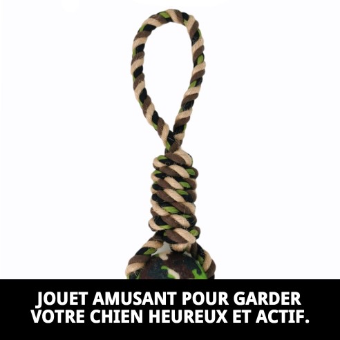 Mordeur en forme de balle Animalprint 33 cm pour chiens heureux.