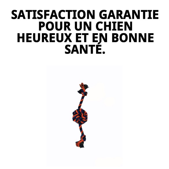 Mordeur Fil Dentaire Balle HippyChic pour Chiens 34 cm