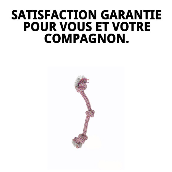 Mordeur 3 Nœuds 35 cm pour chiens : amusement et santé dentaire