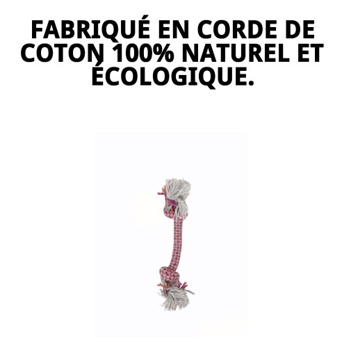 Mordeur 2 Nœuds 26 cm Autum pour chiens - Jouet en coton