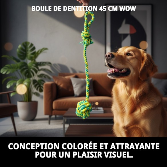 Mordeur Balle 45 cm Wow : Amusement et Santé pour votre Chien