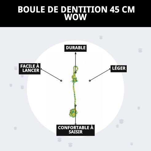 Mordeur Balle 45 cm Wow : Amusement et Santé pour votre Chien