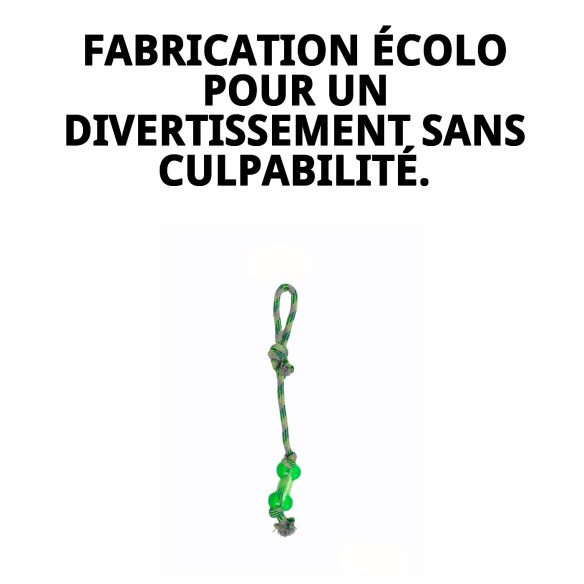 Mordeur TPR 50 cm Vert : Jouet Durable pour Chiens