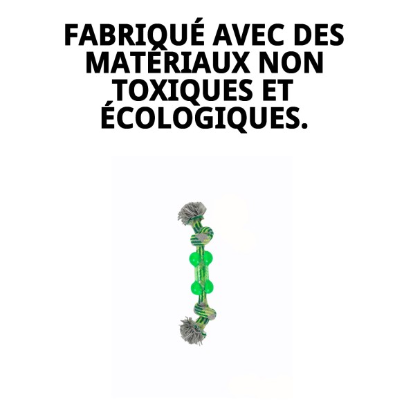 Mordeur TPR de 26 cm pour chiens, amusement et santé dentaire.