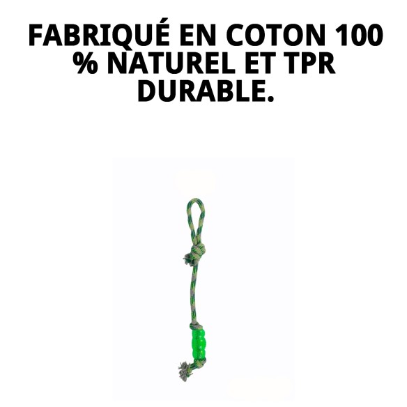 Lanceur TPR/Coton 50 cm pour chiens - Amusement et soin
