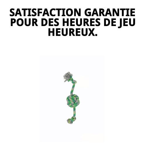 Mordeur en forme de balle pour chiens 100% coton - Jouet amusant