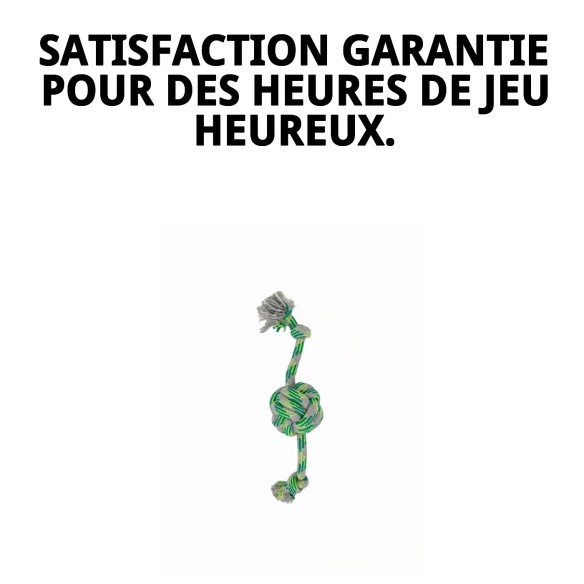 Mordeur en forme de balle pour chiens 100% coton - Jouet amusant