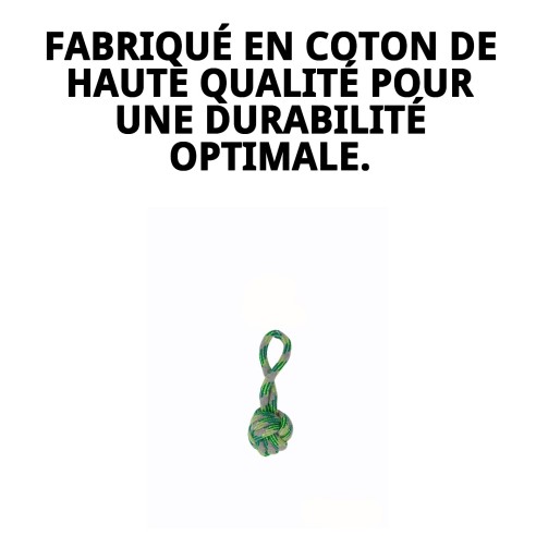 Mordeur Balle 18 cm Vert : Amusement et Santé Canine