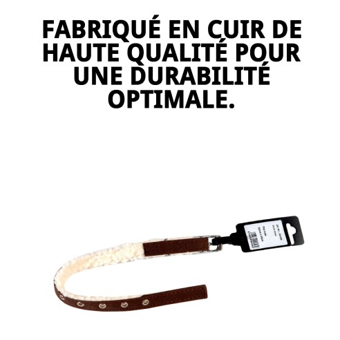 Collier de luxe en cuir Nuage 1,5x35cm pour votre animal élégant.