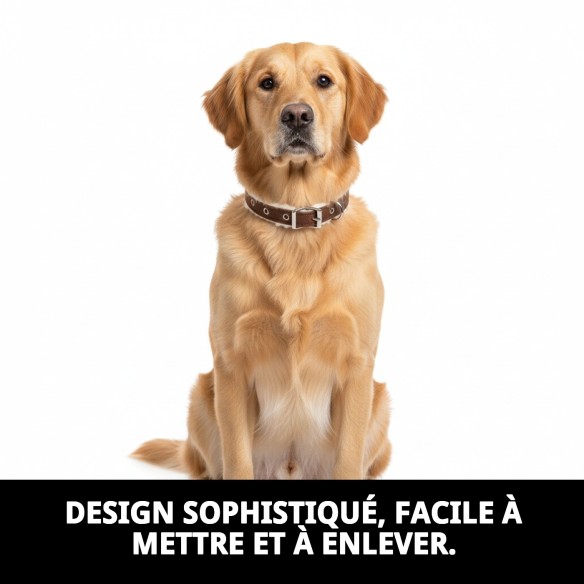 Collier de luxe en cuir Nuage 1,5x35cm pour votre animal élégant.