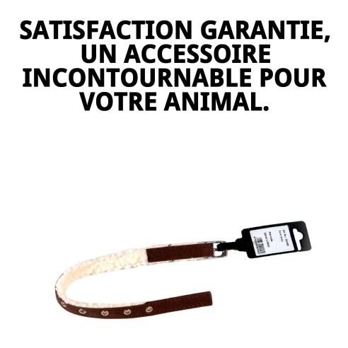Collier de luxe en cuir Nuage 1,5x35cm pour votre animal élégant.