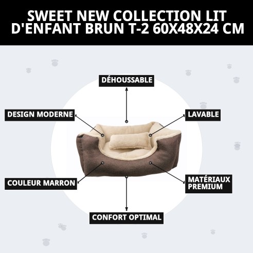 Cuna Douce Collection Marron T-2 pour Chiens et Chats