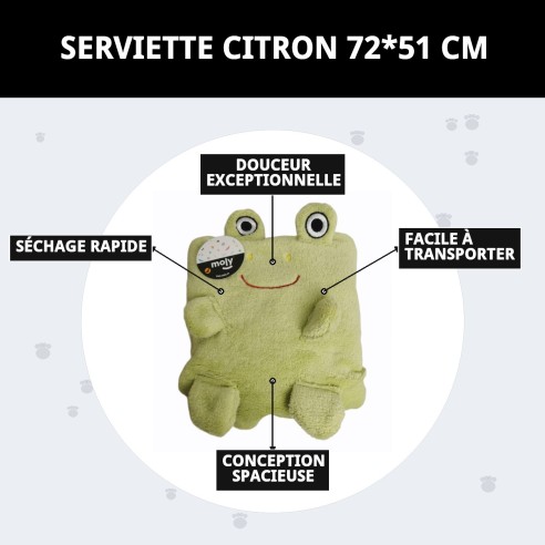 Serviette Lemon 72x51 cm : Douce et confortable pour votre animal de compagnie.