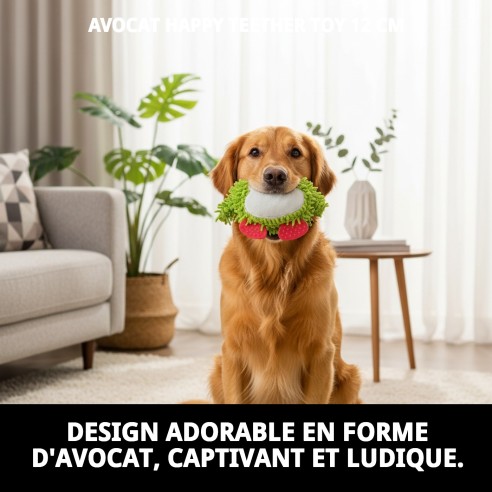 Jouet à mâcher Avocat Happy 12 cm pour votre animal de compagnie