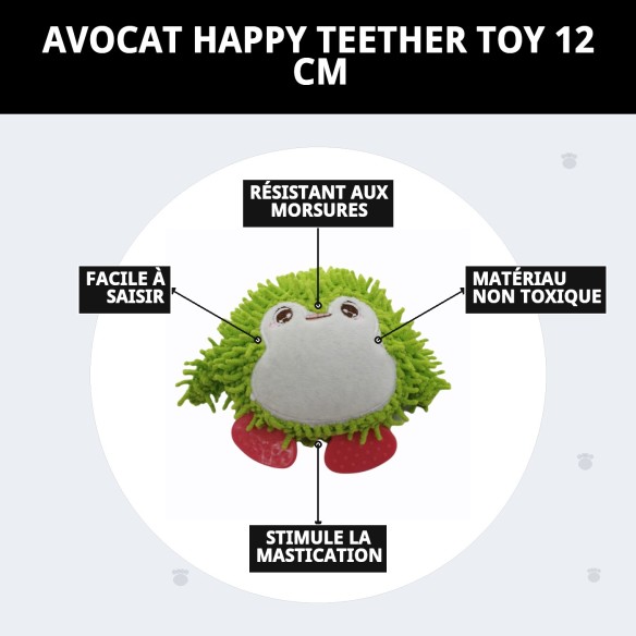 Jouet à mâcher Avocat Happy 12 cm pour votre animal de compagnie