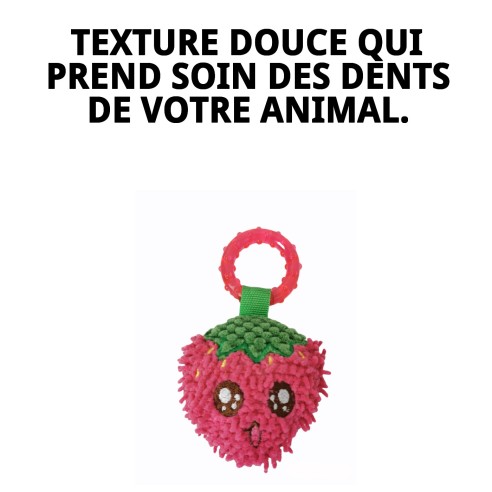Jouet Sucette en Peluche Fraise 18 cm pour Animaux de Compagnie Amusant
