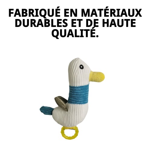 Peluche Mordeur en Silicone Canard 22 cm pour Chiens - Moly