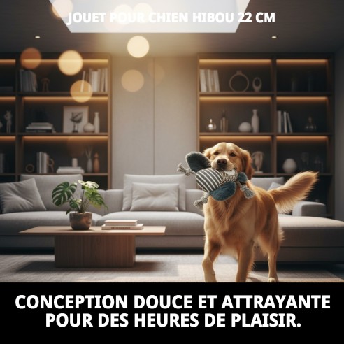 Jouet pour Chien Hibou 22 cm - Amusement Garanti