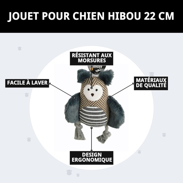 Jouet pour Chien Hibou 22 cm - Amusement Garanti