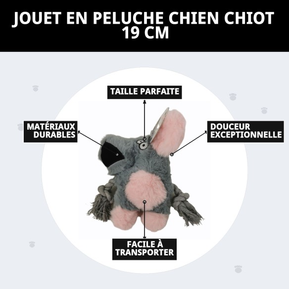 Peluches pour Chiens Puppy 19 cm - Amusement et Confort