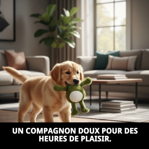 Peluche pour Chien Grenouille 20 cm - Jouet Doux et Amusant