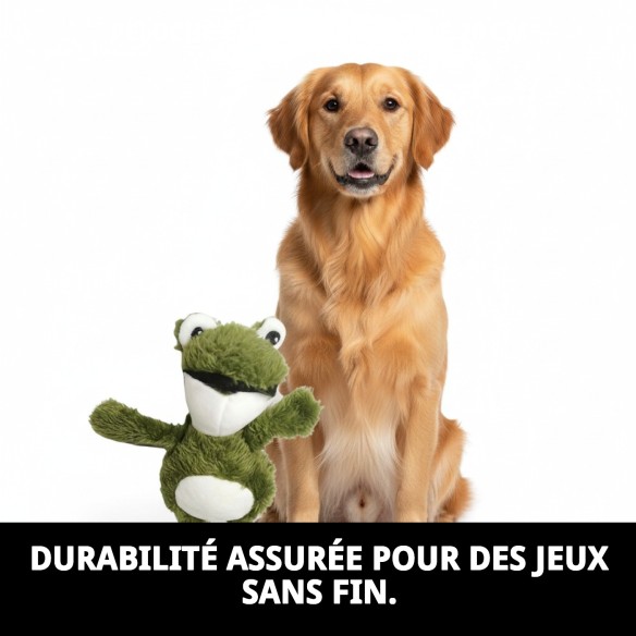 Peluche pour Chien Grenouille 20 cm - Jouet Doux et Amusant