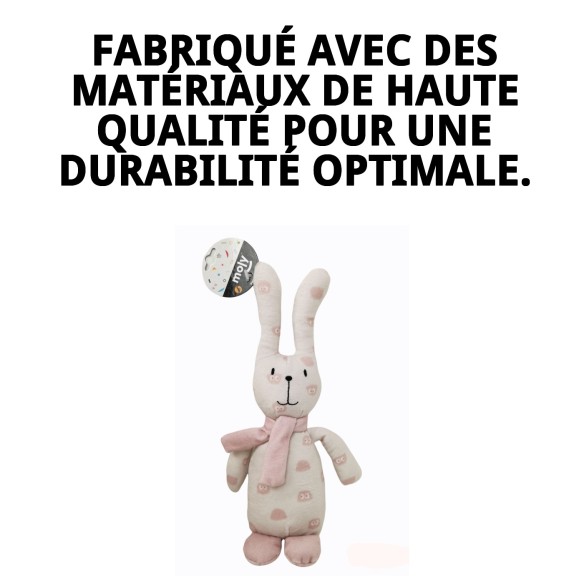Peluche Lapin Tendance pour Chien - 25 cm de Plaisir