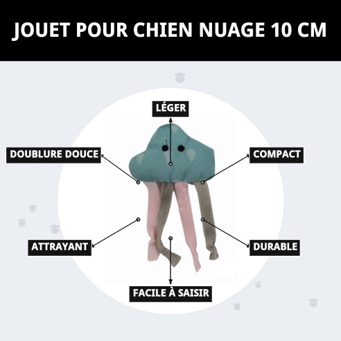 Jouet pour Chien Nuage 10 cm - Amusement Garanti