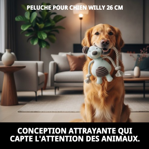 Peluche pour Chien Willy 26 cm - Amusement et Confort