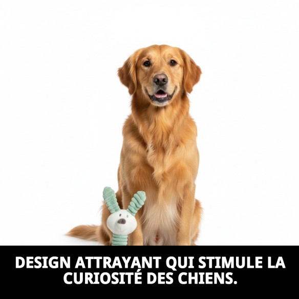 Peluche pour Chien Lapin 26 cm - Compagnon Idéal pour votre Animal de Compagnie