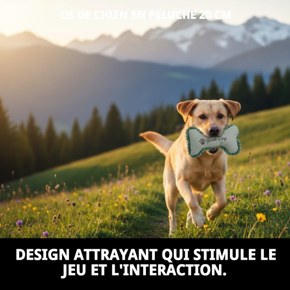 Os en Peluche pour Chien 20 cm - Amusement et Confort