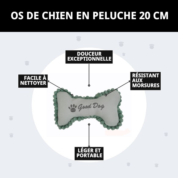 Os en Peluche pour Chien 20 cm - Amusement et Confort