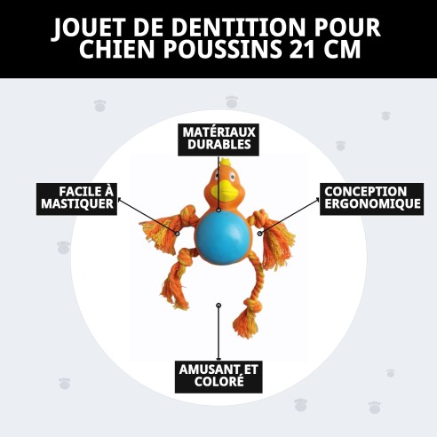 Jouet à Mordre pour Chien Poulet 21 cm - Amusement Garanti