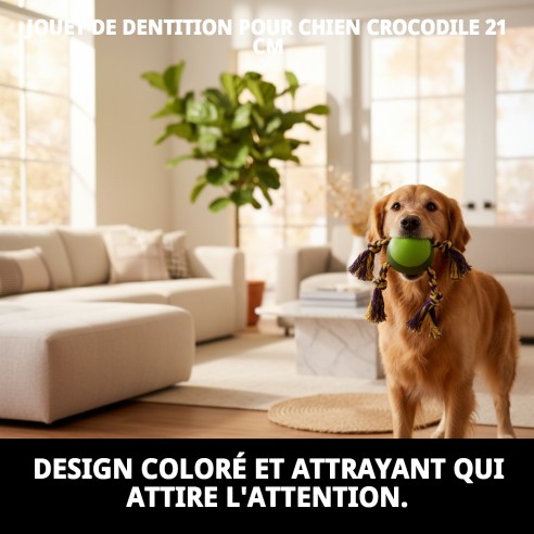 Jouet à Mordre pour Chien Crocodile 21 cm - Amusement Garanti