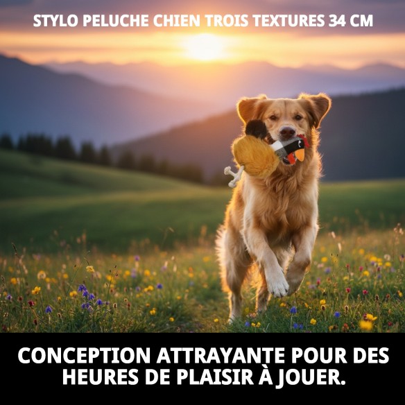 Peluches pour Chiens Corral 34 cm - Trois Textures Amusantes