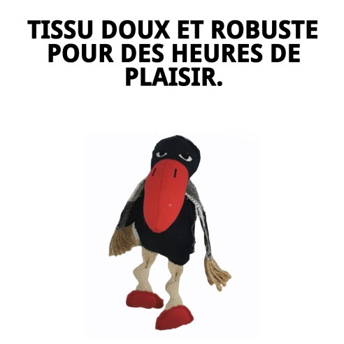 Peluche Tucan Crazy pour Chiens - 33 cm de Plaisir