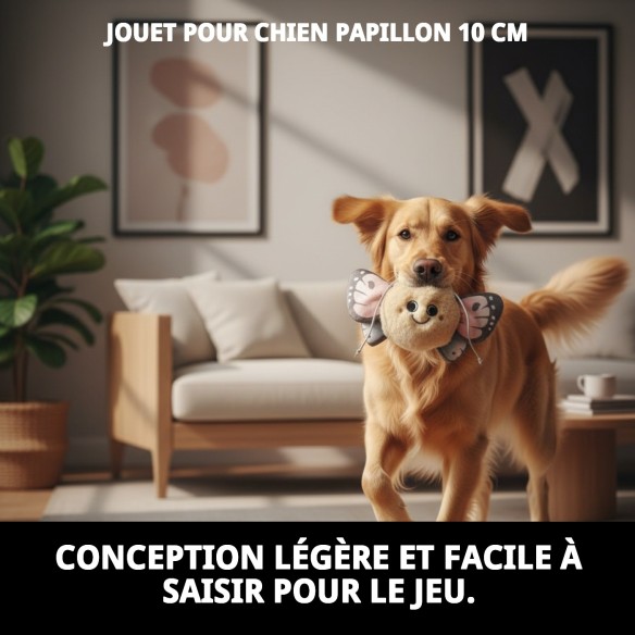 Jouet pour Chien Papillon 10 cm - Amusement Garanti
