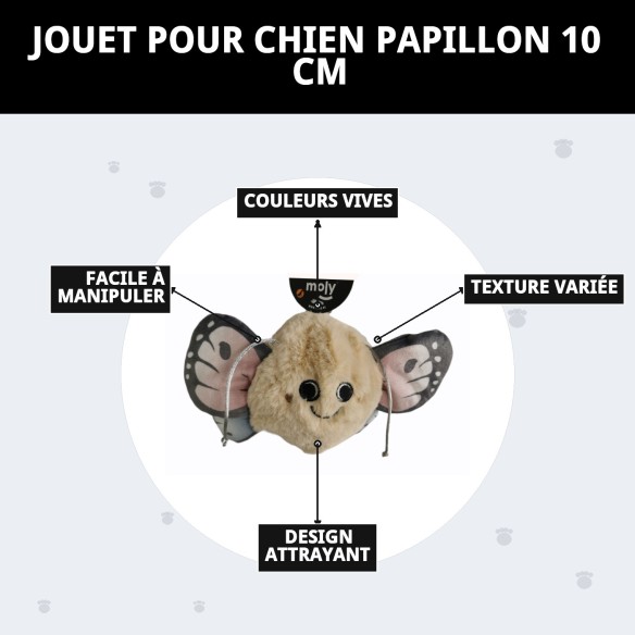 Jouet pour Chien Papillon 10 cm - Amusement Garanti
