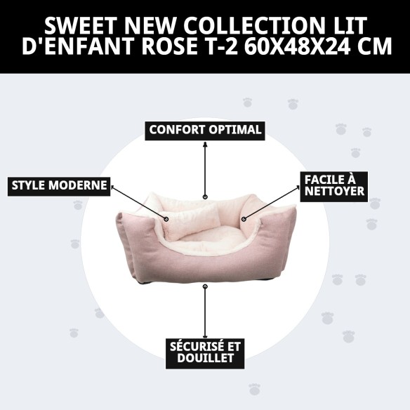 Cratère Rose T-2 60x48x24 cm - Douce Nouvelle Collection pour Animaux de Compagnie